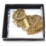 CAT Deeley Goldtone Etruscan Bib Drape Necklace