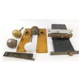 Assorted Antique Door Hardware, Knobs, Locks