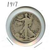 1917 Walking Liberty Silver Half Dollar