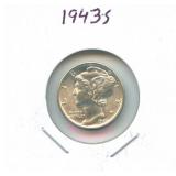 1943-S Mercury Silver Dime