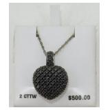 New CW 2 CTTW Black and White Diamond Sterling