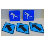 Vintage Metal Trail Signs