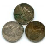 Lot of 3 War Nickels, Jefferson Monticello Coins