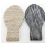 * Lot of Two Marble Spoon Rests