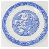 * Blue Willow Dinner Plate with Underglaze -