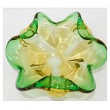 * Yellow and Green Murano? Glass Bowl