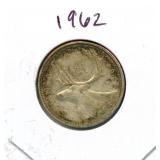 1962 Canadian Silver Quarter