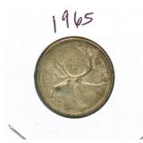 1965 Canadian Silver Quarter
