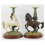 * Horse Ceramic Candle Holders