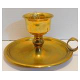 Vintage Brass Chamber Candlestick Holder
