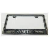 Vintage NWTF Turkey License Plate Frame - Cast