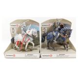 2 Schleich Knights on Horses in Original