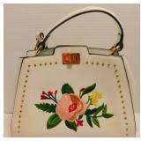 Embroidered Leather Purse