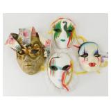 * 4 Ceramic Wall Masks