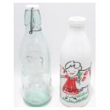 * 2 Milk Bottles - Egizia (Italian) and