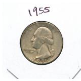1955 Washington Silver Quarter