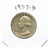 1957-D Washington Silver Quarter