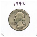 1942 Washington Silver Quarter