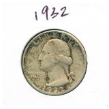 1932 Washington Silver Quarter