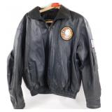 Leather Motorcycle Jacket - Size XL