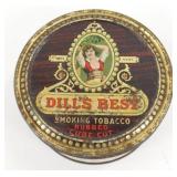 Vintage Dill's Best Tobacco Tin Humidor Can -