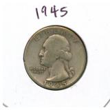 1945 Washington Silver Quarter