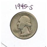 1945-S Washington Silver Quarter