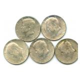 (5) 1965 Kennedy Silver Half Dollars - 40% Silver