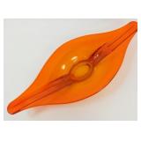 * Viking Glass Persimmon Color Large Console Bowl