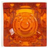 * Viking Glass Persimmon Color Bulls Eye Candle