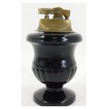 * L.E. Smith Glass Lighter - Black Glass