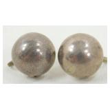 Pair of Sterling Screwback Earrings - Taxco