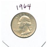 1964 Washington Silver Quarter