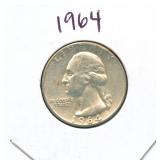 1964 Washington Silver Quarter