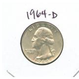 1964-D Washington Silver Quarter