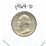 1964-D Washington Silver Quarter