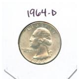 1964-D Washington Silver Quarter