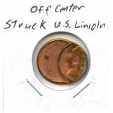Off-Center Struck U.S. Lincoln Cent
