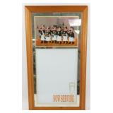 ** Vintage Glass Wall-Mounted Message Whiteboard