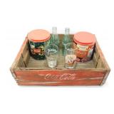 * Group of Coca-Cola Items - Old Wood Box,