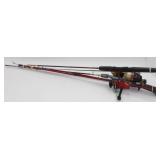 ** 3 Fishing Poles - Shakespeare Open Face Reel,