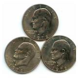 Group of (3) 1978 Eisenhower Dollars