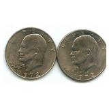 Pair of 1972 Eisenhower Dollars