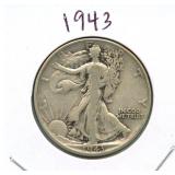 1943 Walking Liberty Silver Half Dollar