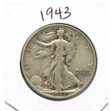 1943 Walking Liberty Silver Half Dollar