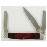 Bear U.S.A. 3-Blade Pocket Knife - Wood Handles