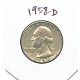 1958-D Washington Silver Quarter