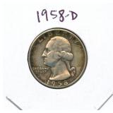 1958-D Washington Silver Quarter