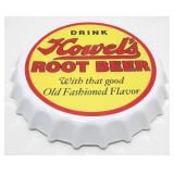 * Porcelain Howels Root Beer Bottle Cap Sign -