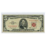 1963 $5 Red Seal Legal Tender U.S. Note